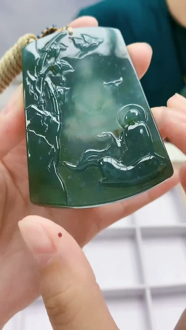 未镶嵌定制翡翠5167lr-毛货挂件96