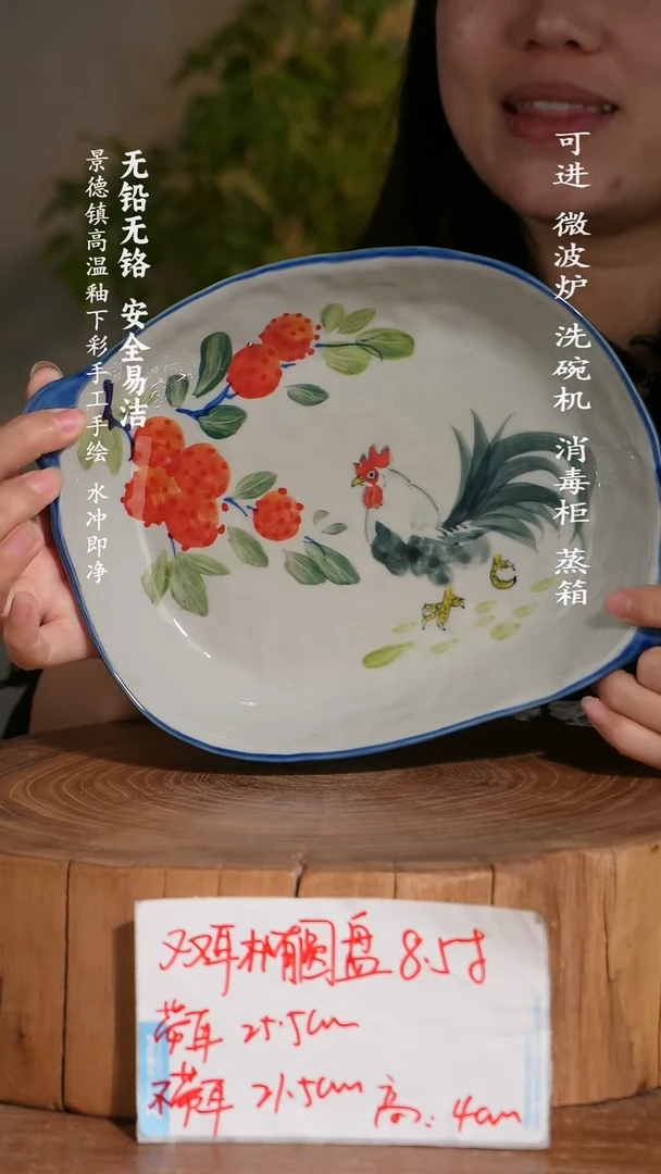 碗陶瓷景德镇高温瓷釉下彩手绘陶瓷