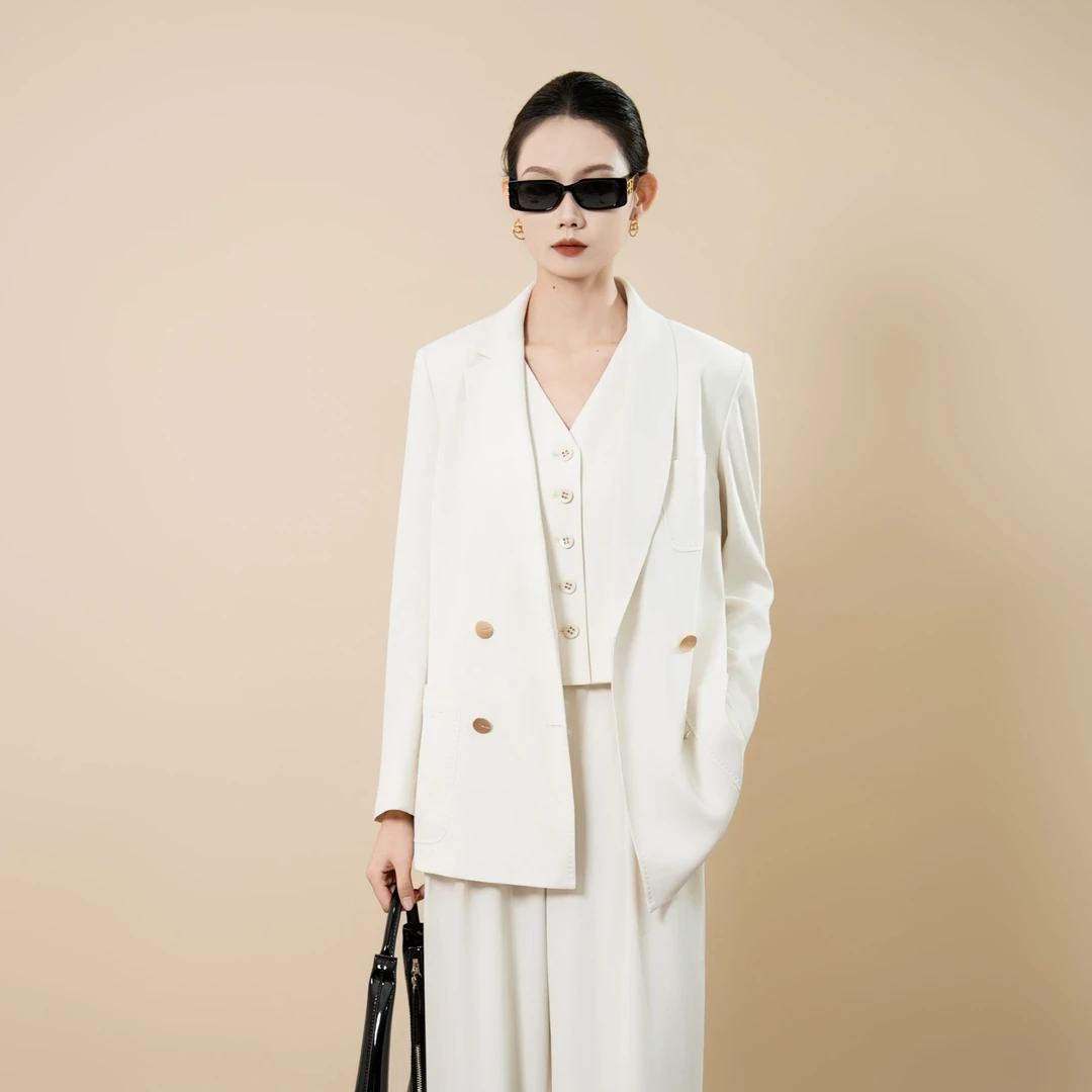 IDENTIFIES/易缔媤【灵灵】设计师轻奢设计感西服马甲套装法式