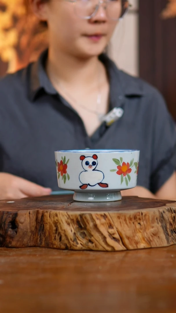 碗342老陶泥高脚碗