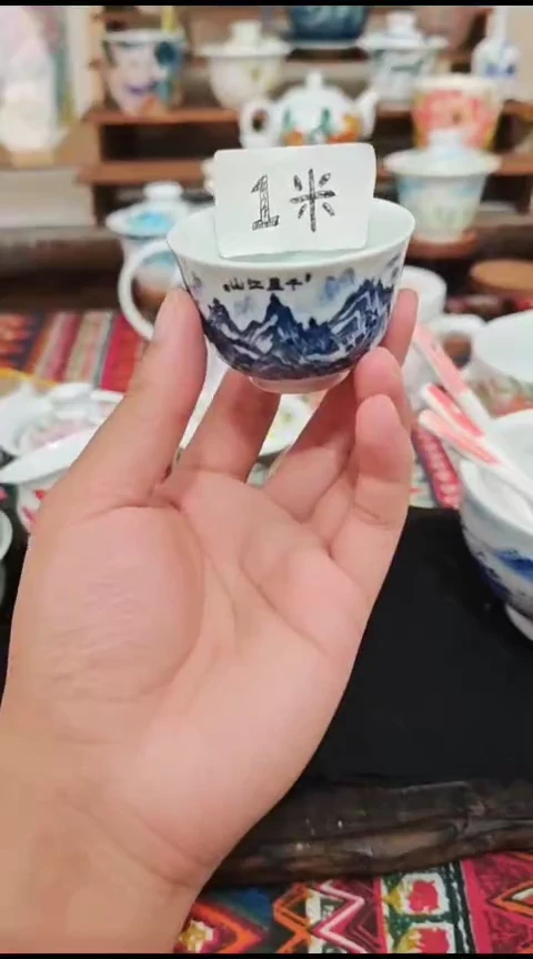 瓷片陶瓷高端国画手工釉下陶瓷浮力价