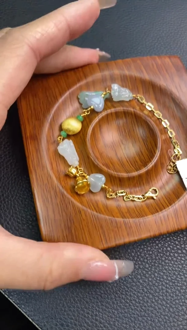 颈饰银S925镶嵌翡翠净货12915