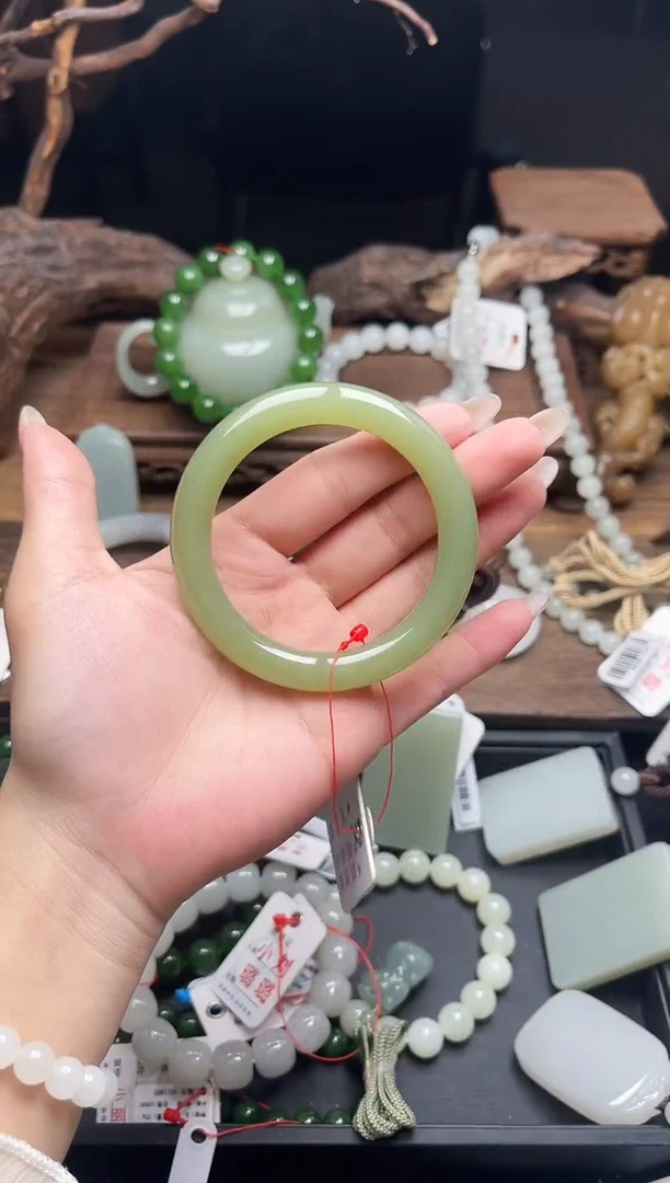 未镶嵌手镯和田玉新疆若羌黄口 55+圈9015364