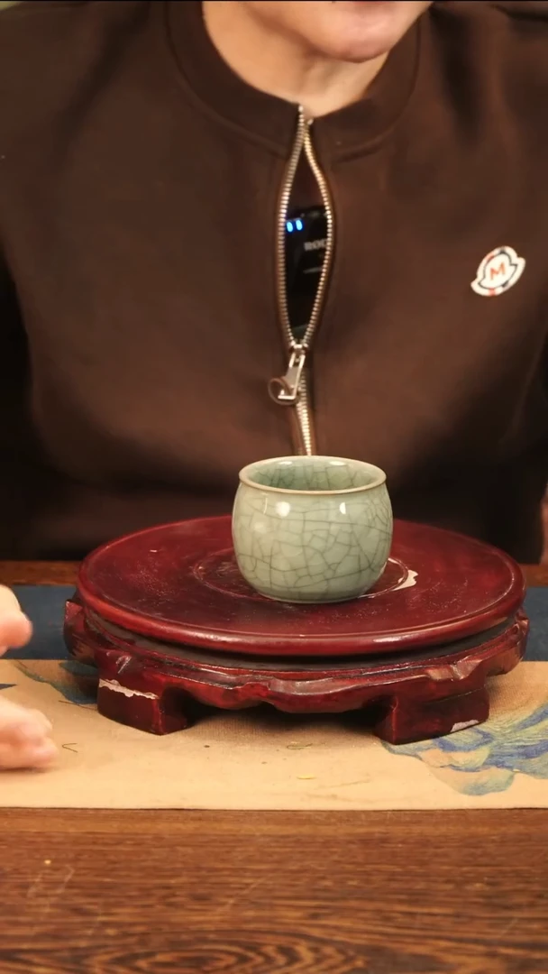 青瓷 哥窑 梅青 缸杯