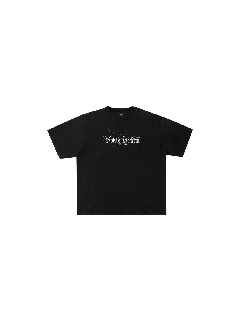 DOKIE 【3297】春夏260克全棉成衣做旧洗水绣花