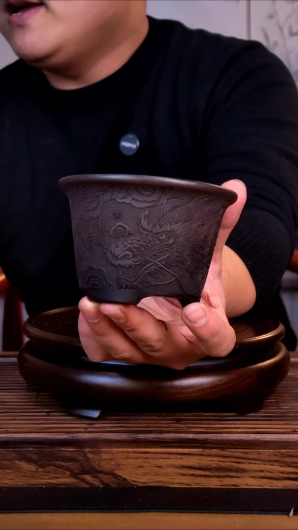 紫砂花盆紫砂花盆-内口9-6