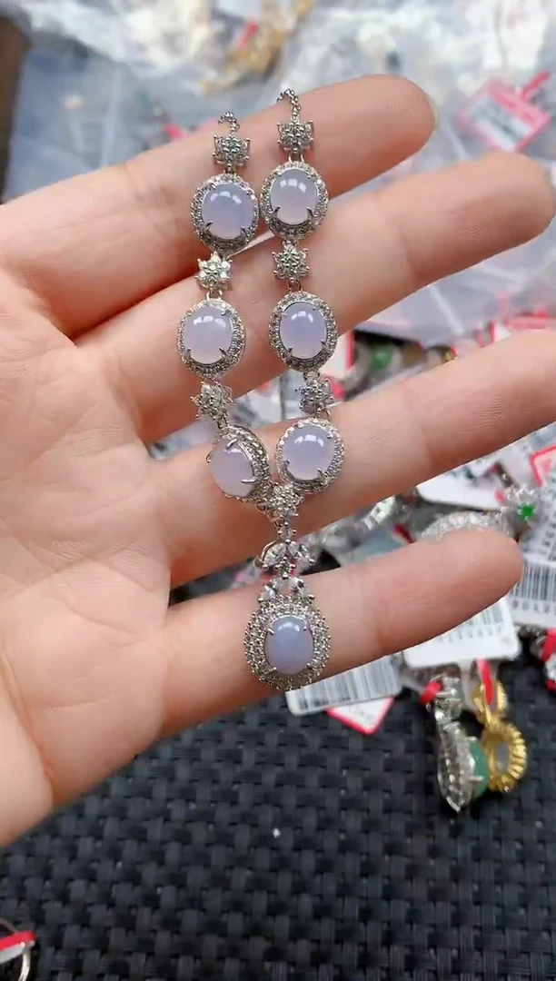 银S925镶嵌戒指翡翠天然A货缅甸翡翠