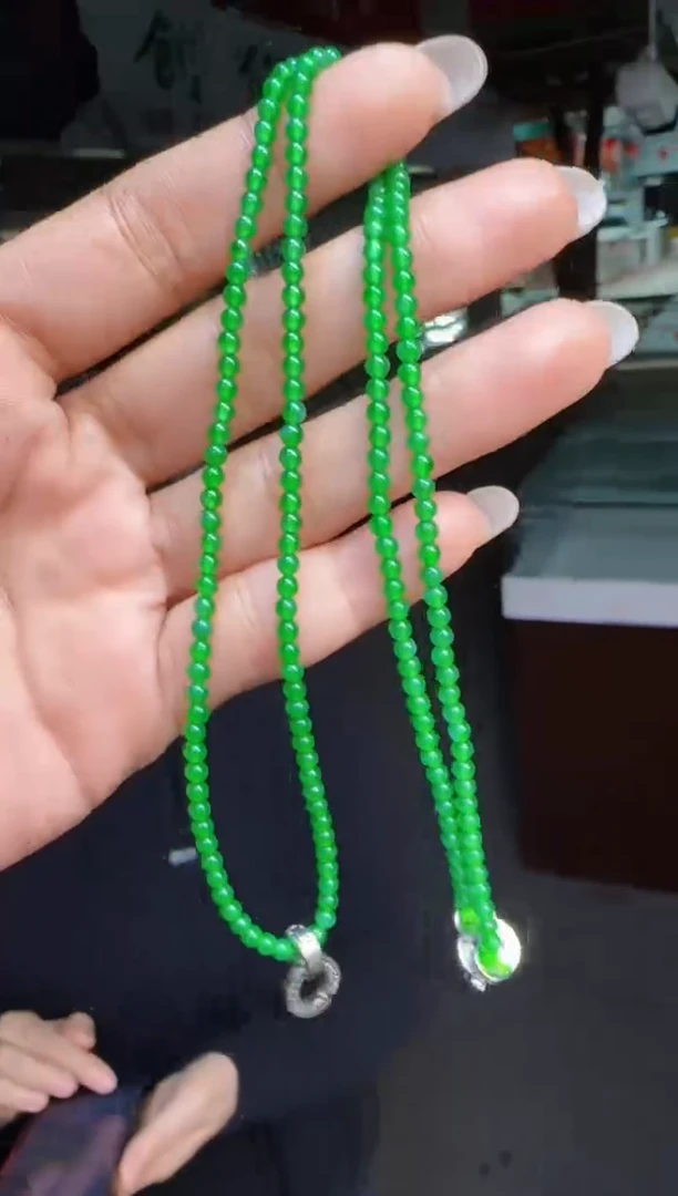 未镶嵌定制翡翠翡翠珠链16