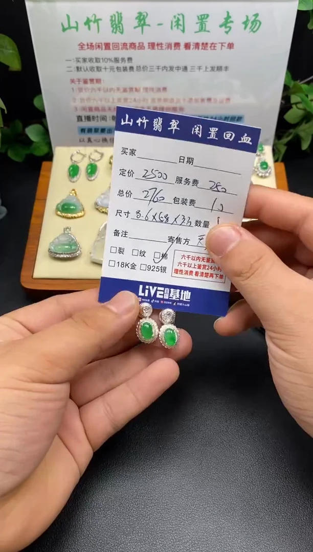 未镶嵌翡翠耳饰3002041