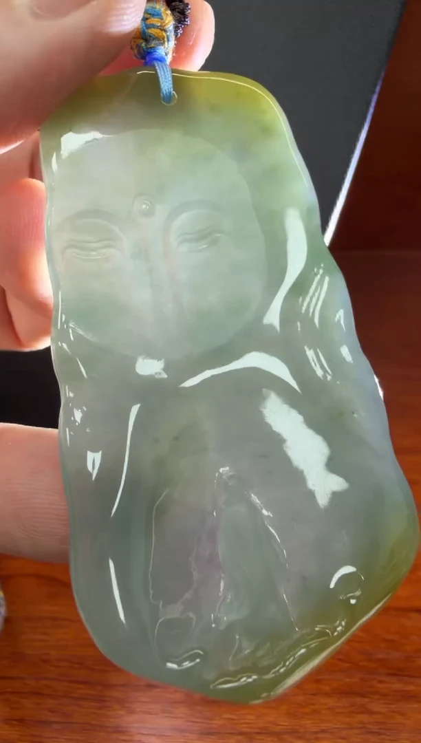 未镶嵌挂件翡翠A货翡翠孤品国雕谢林工
