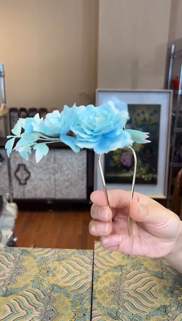 刺绣 非遗绒花（发饰）