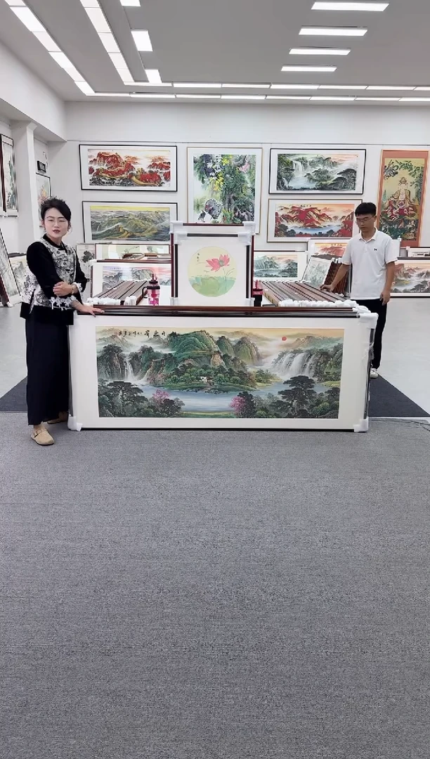 国画手绘   219*88  旭日东升