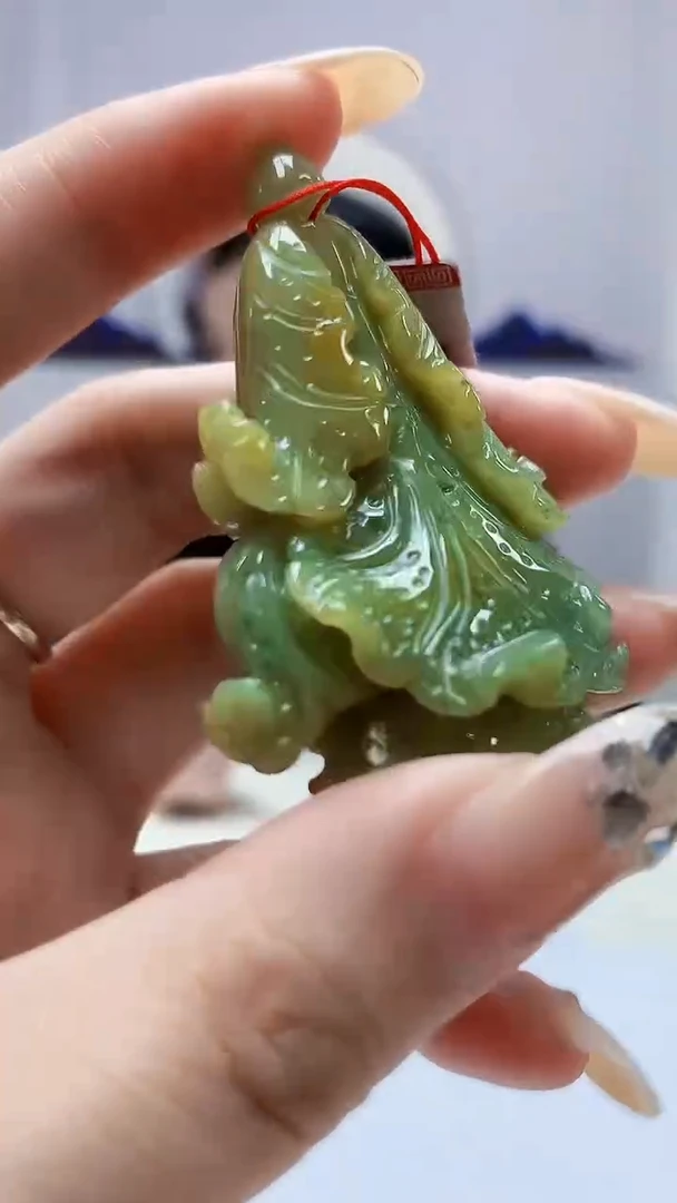 定制翡翠未镶嵌4852DD-毛货挂件66