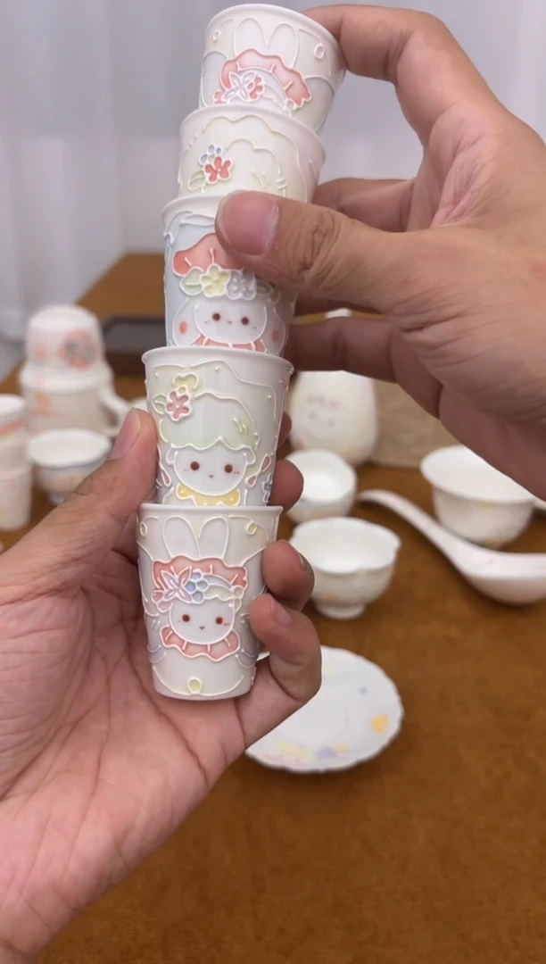 杯29号高温立体釉手绘陶瓷