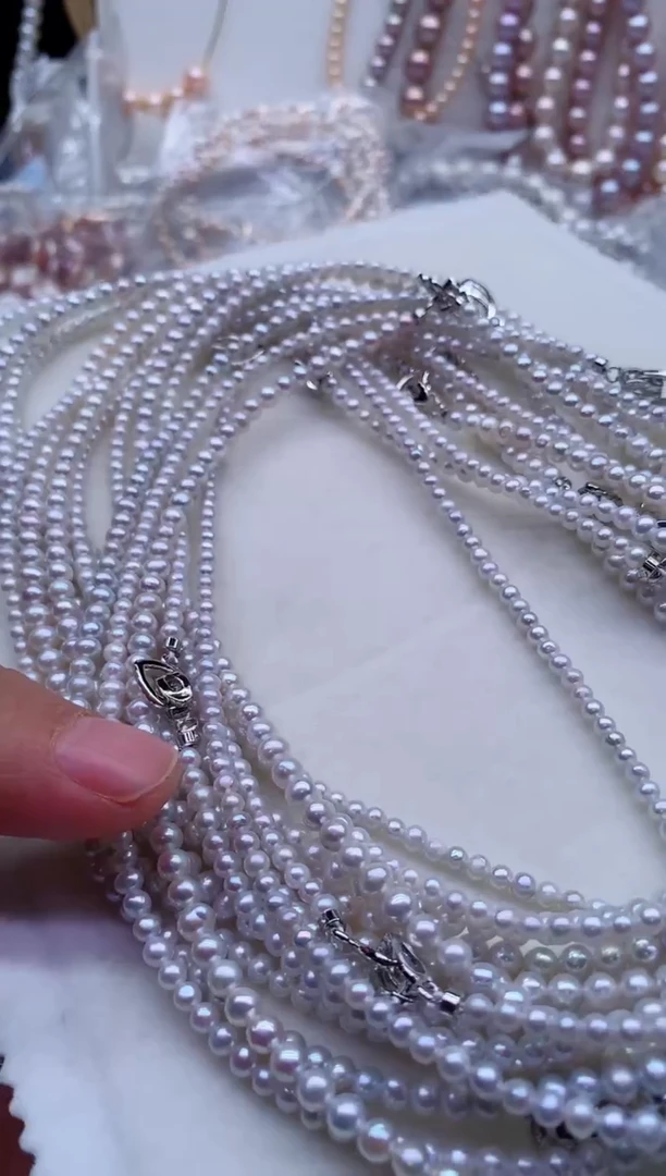 淡水珍珠合金项链多样性发其一，非无暇