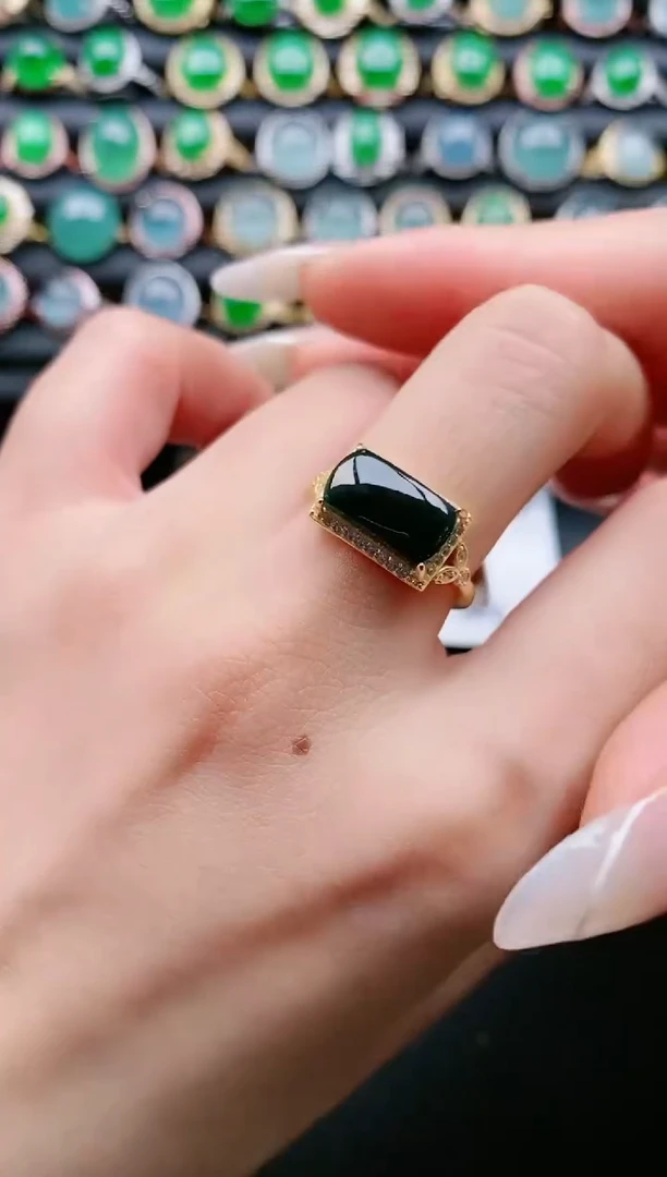 【闪购商品】翡翠戒指银S925镶嵌111111111