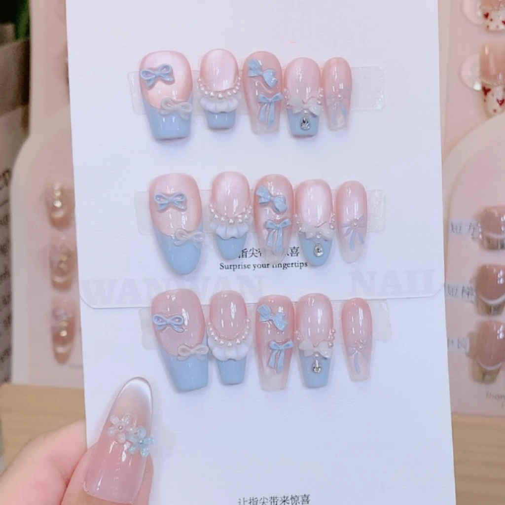 【逃公主】时尚清新纯欲高级感成品美甲穿戴式手工穿戴甲