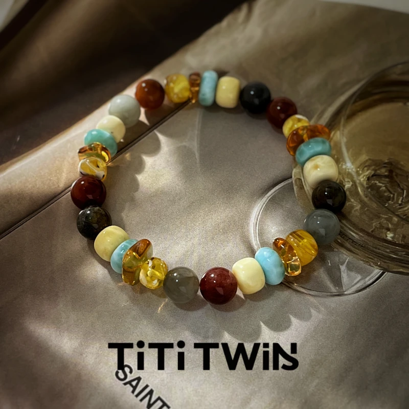 TiTi TWINS【西雅图】原创兔毛水晶多宝设计手串