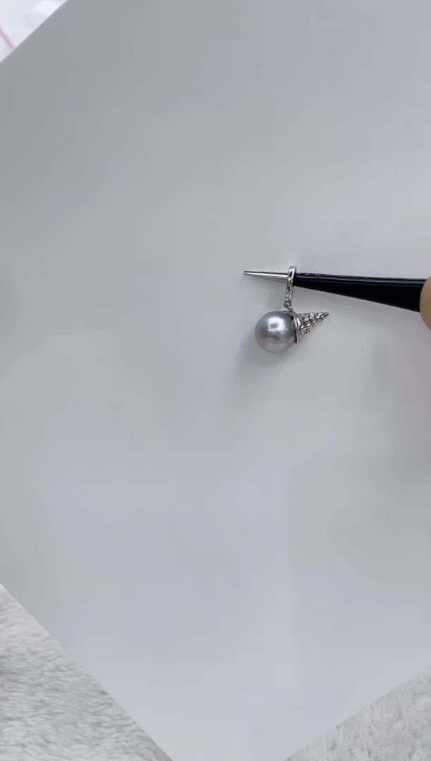 【闪购商品】海水珍珠吊坠(不含链)银S925镶嵌海水珍珠吊坠