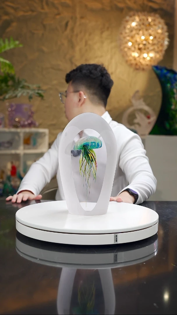 手工艺品琉璃磨砂水母摆件62号