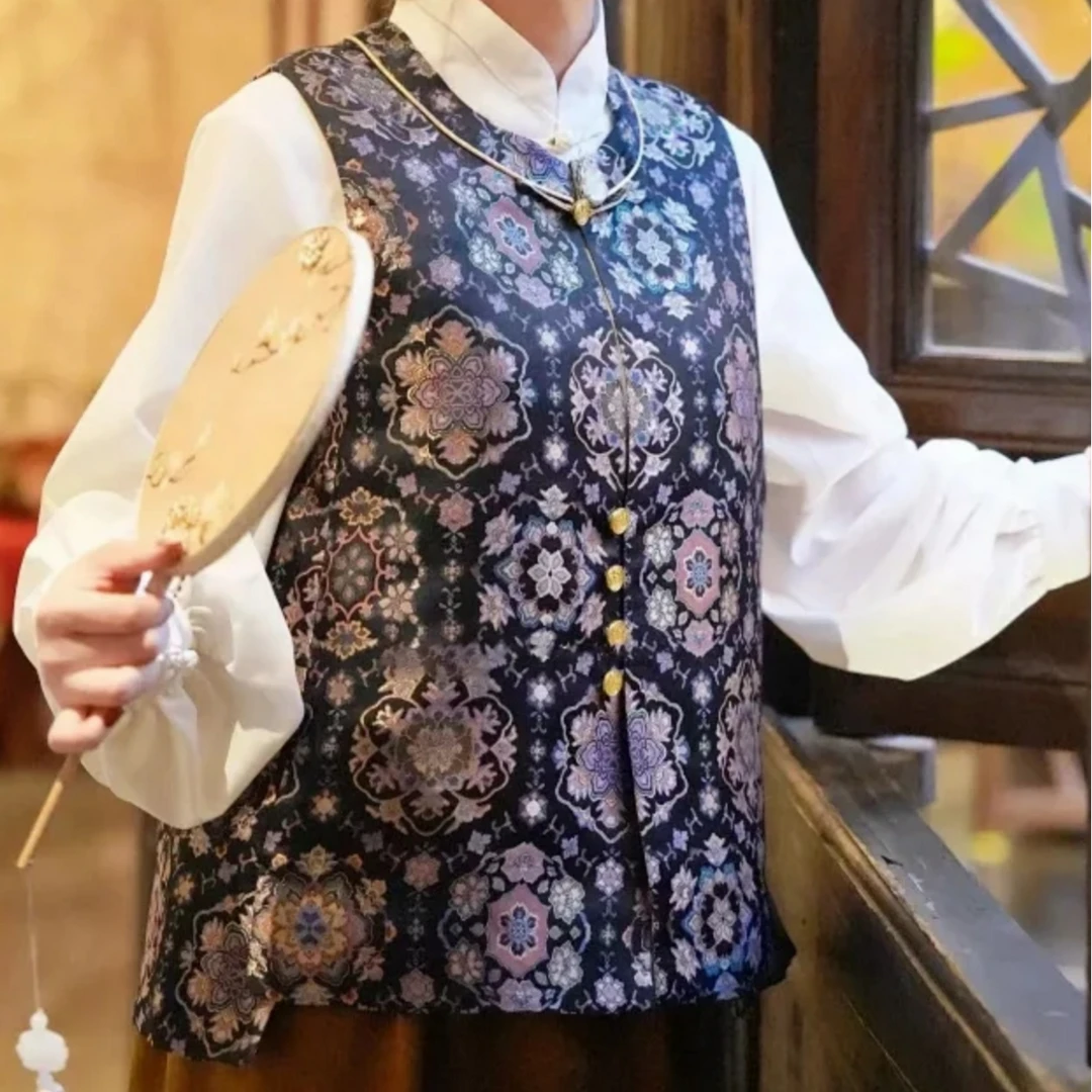 【刘家】复古翻袖中式高端马甲