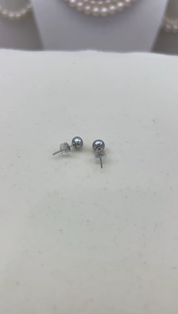 【闪购商品】淡水珍珠耳饰银S925镶嵌真多麻色1元