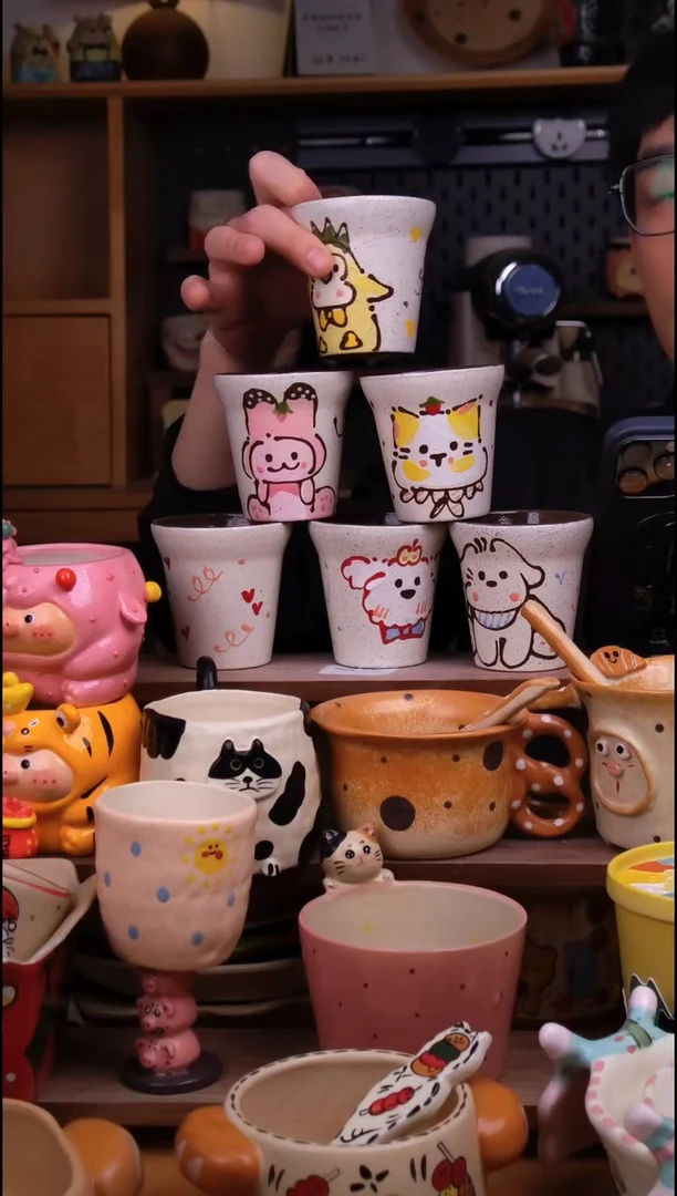 杯子陶6款不定向发货1只！景德镇设计师款陶瓷