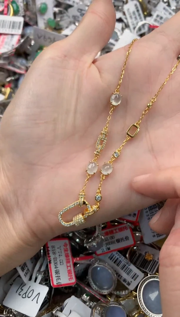 银S925镶嵌戒指翡翠9999-----5