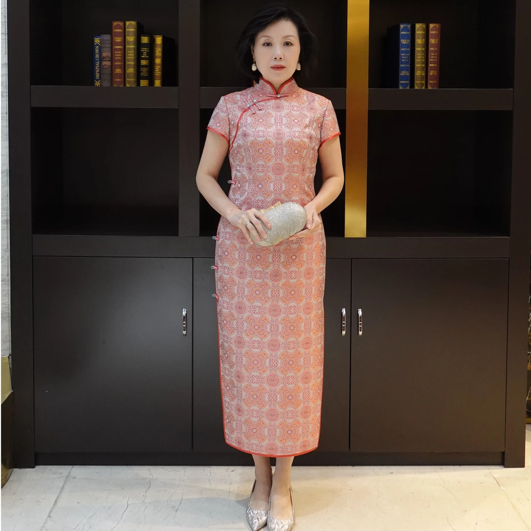 YINGDAK/应大气质优雅端庄新中式改良款旗袍修身中国风时尚复古