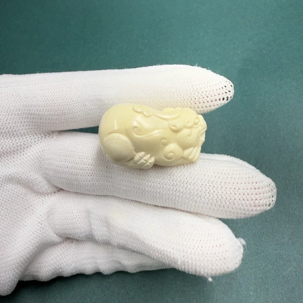 D1202天然猛犸牙貔貅摆件 支持鉴定 假一罚四