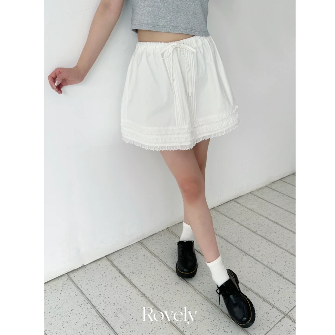 福利款No退换【韩系初恋小白裙】 东大门定制花边半身裙