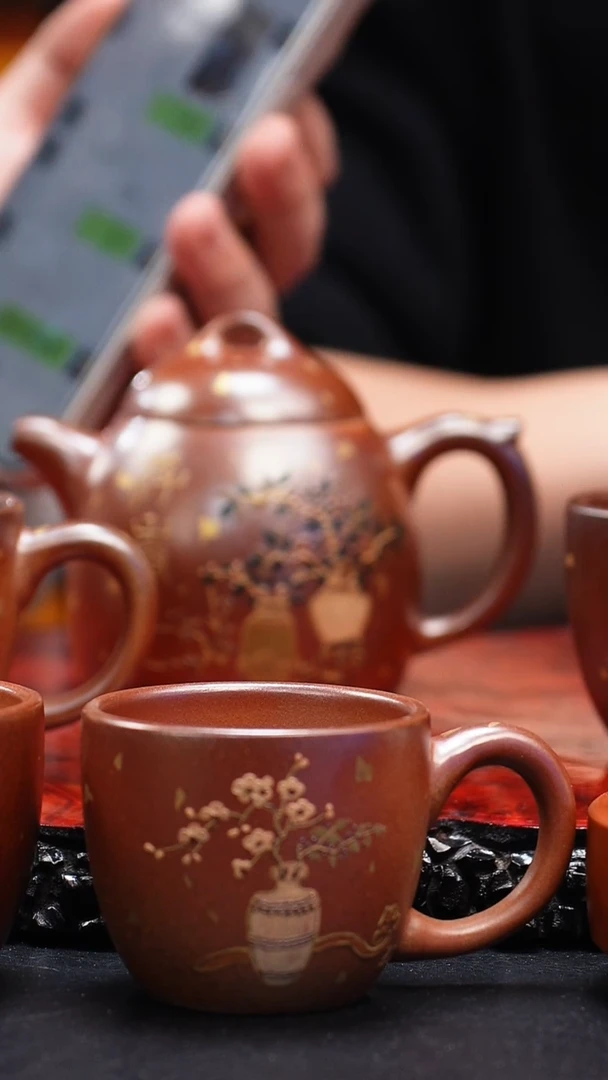 【闪购商品】紫砂茶壶59cc 秦权套组,SSH,段泥柴烧