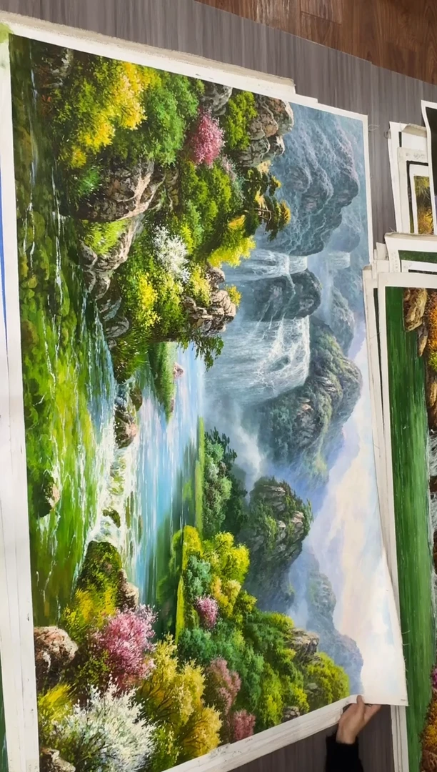 油画【111号】约1.6米丨朝鲜原创纯手绘孤品油画丨顺丰包邮