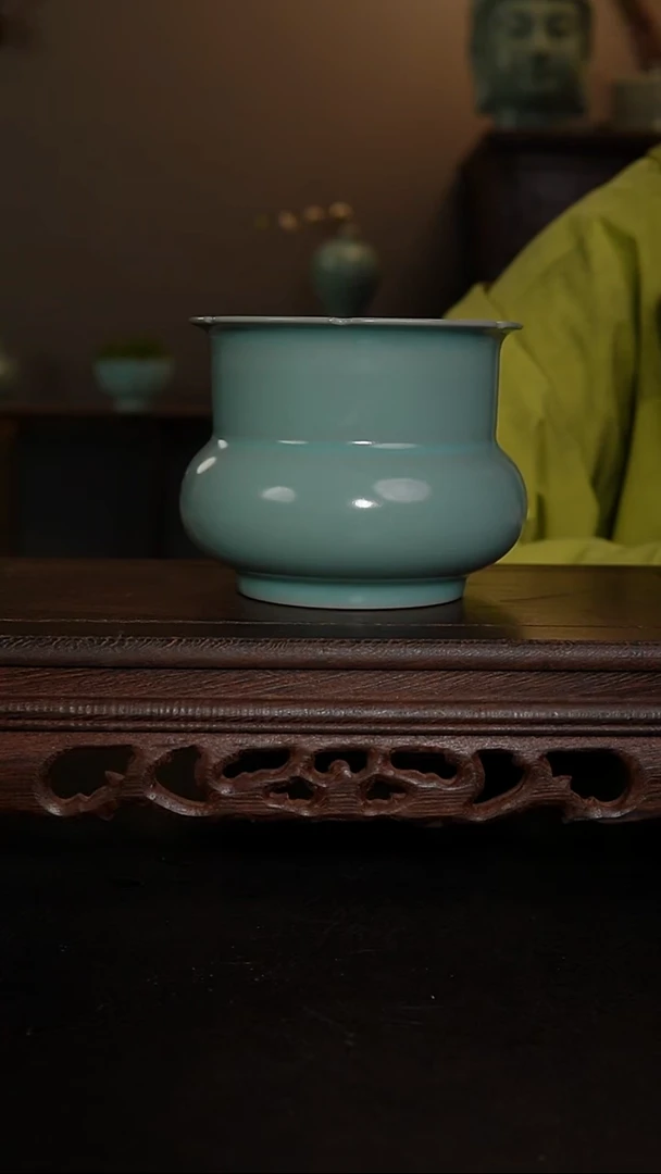 摆件原产地原矿仿古釉手工渣斗