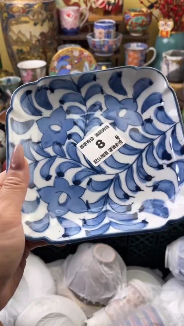 瓷片小*子8号六六工艺品瓷器