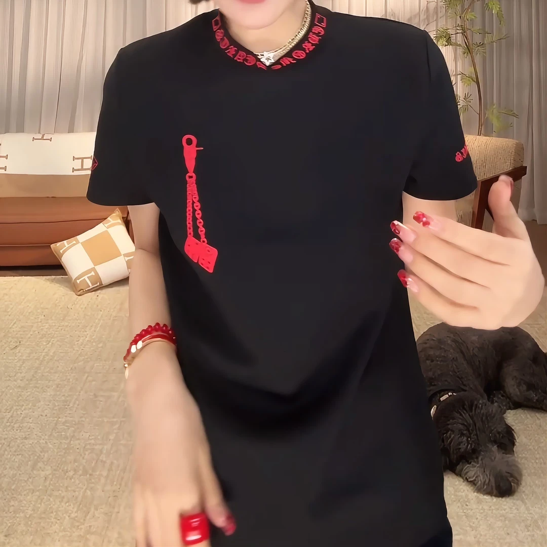 【骰子】2025新款早春休闲百搭圆领轻奢短袖LK2501145