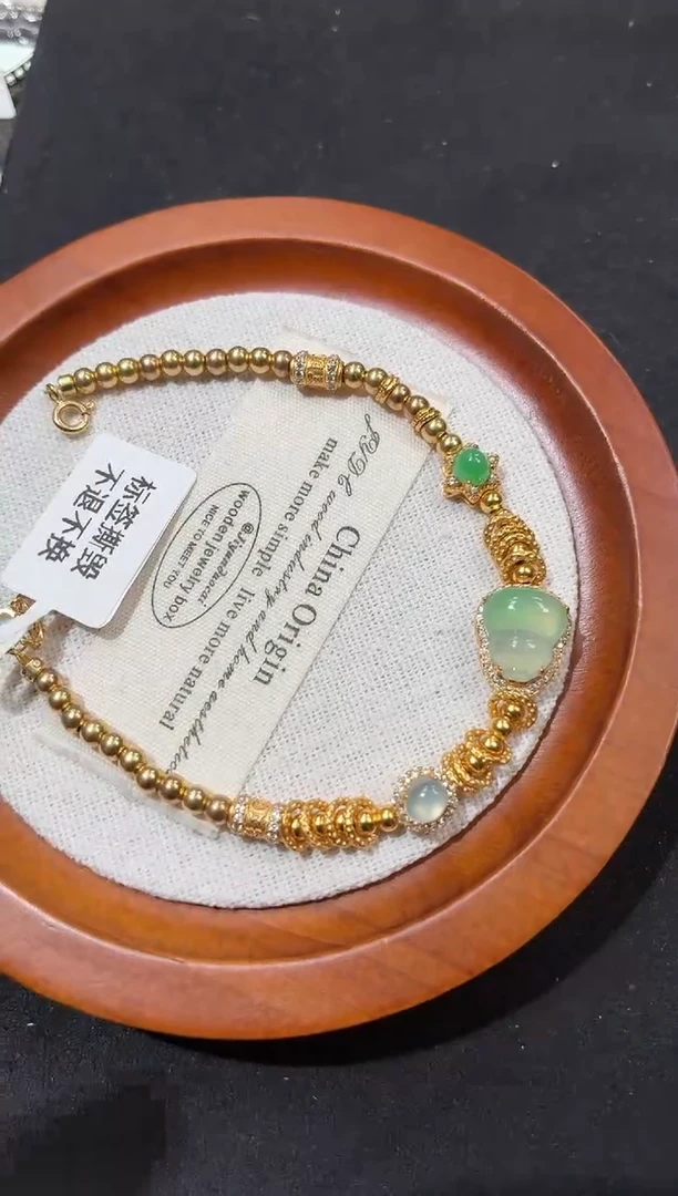 银S925镶嵌手链翡翠手链