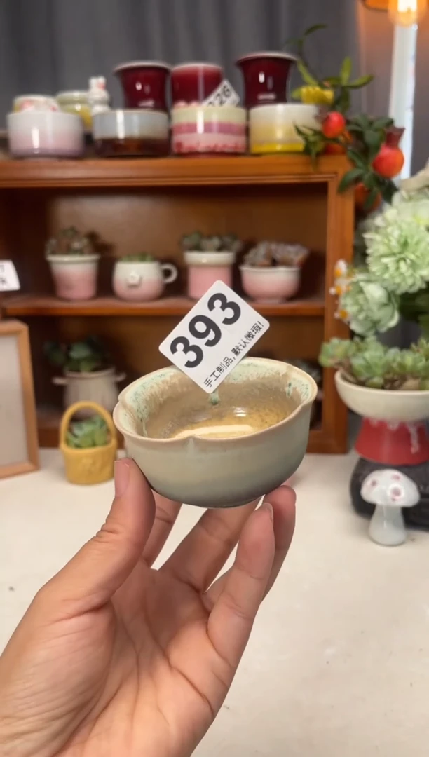 瓷片393知木小芳花盆