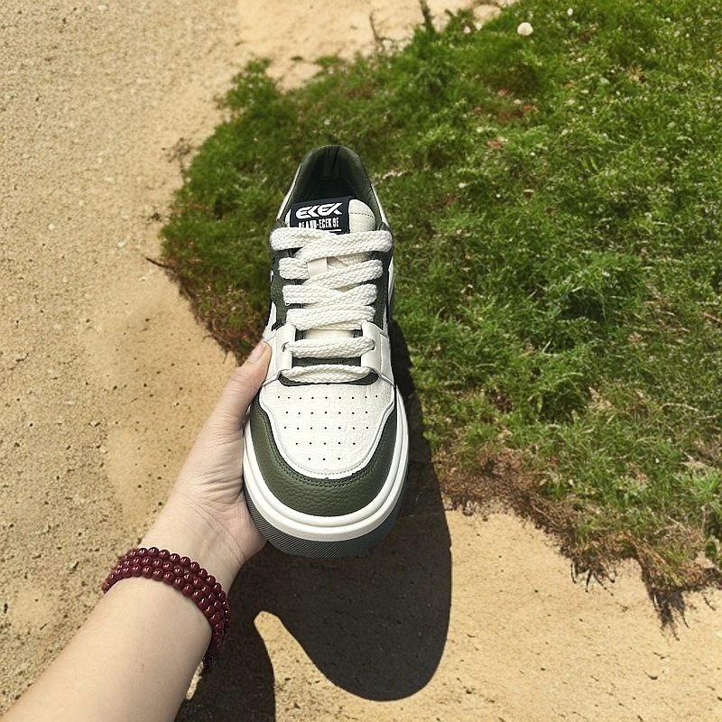 EC早春新款耐磨圆头时尚休闲鞋百搭厚底韩版潮鞋ins低帮秋季春季