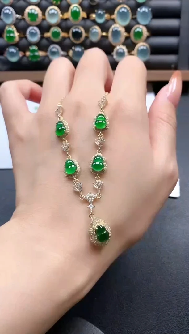 银S925镶嵌戒指翡翠51511