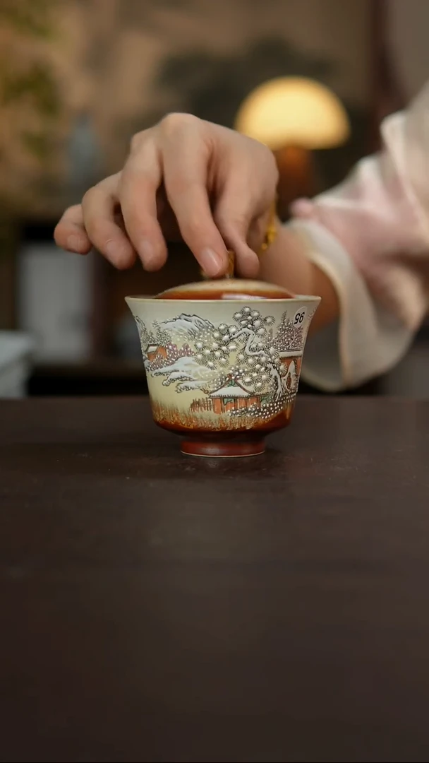 杯景德镇陶瓷杯碗柴烧多人
