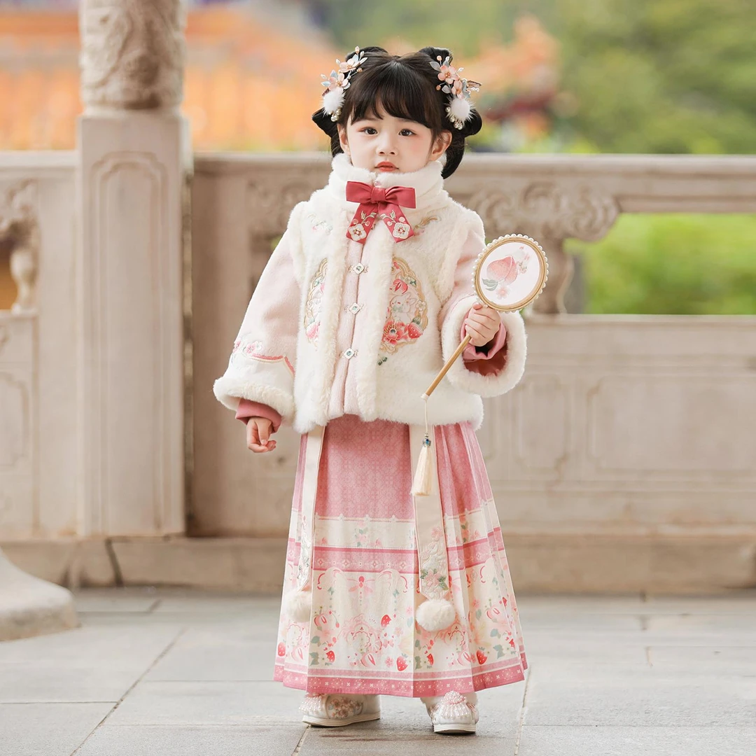 【断码清仓】女童拜年服冬季新款汉服女宝国风过年衣服