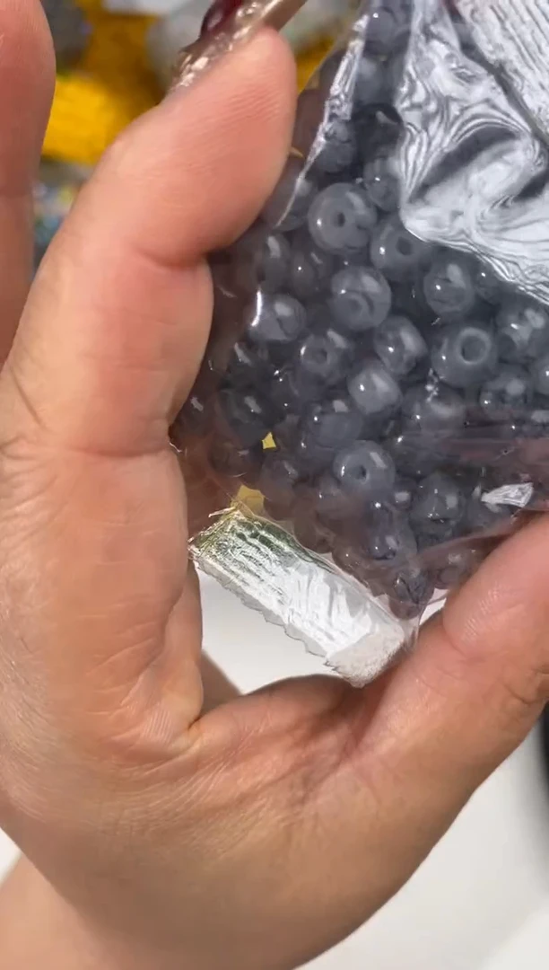 玻璃2144卡6算盘珠300颗高级灰