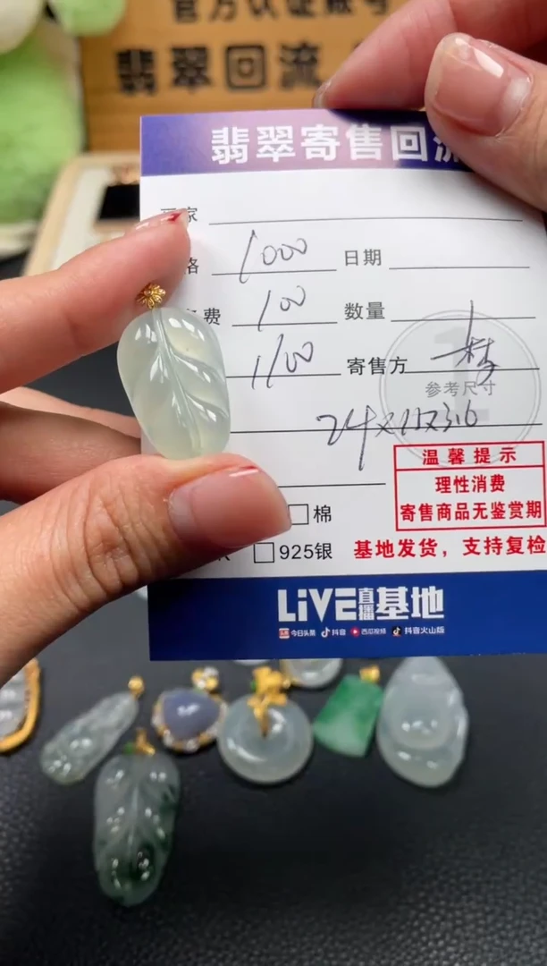 颈饰18K金镶嵌翡翠10152881