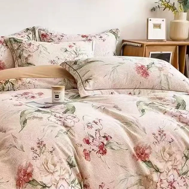 胭脂-浅粉色亲肤柔软48*74cm枕套一对