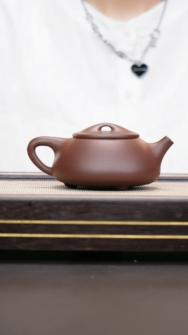 茶壶紫砂深井紫泥 满瓢