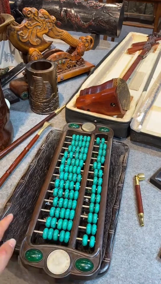 木老檀木...算盘....绿....老货
