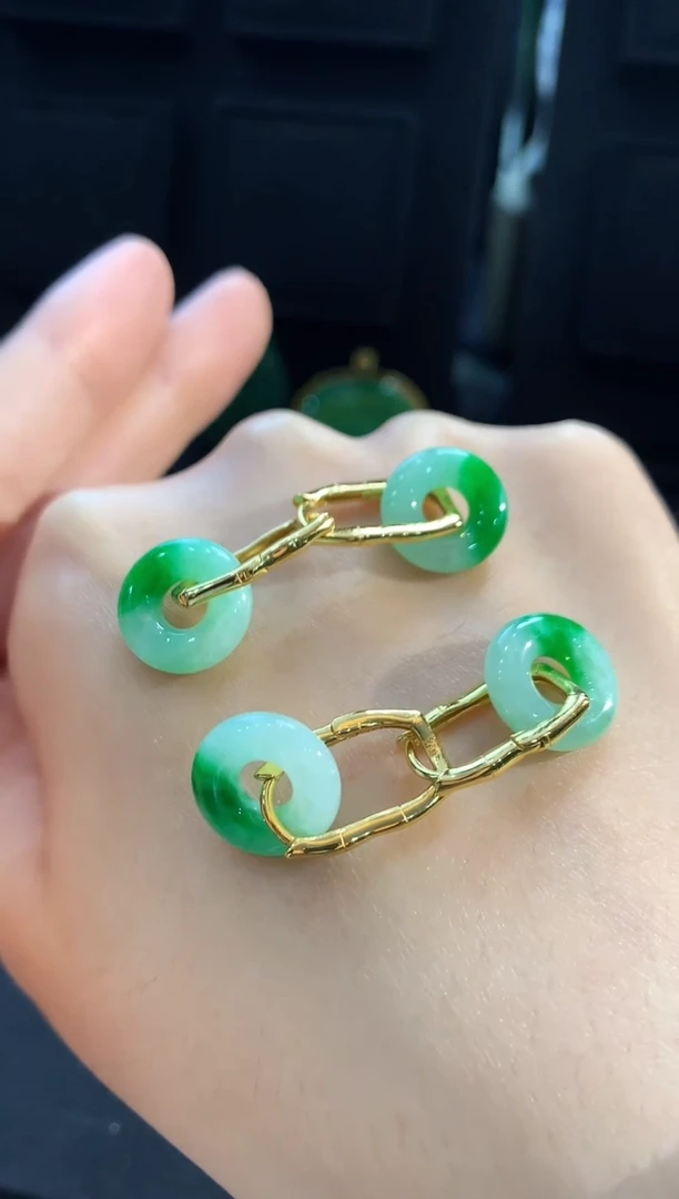 【闪购商品】翡翠耳饰银S925镶嵌耳饰 多样性发货  发一对