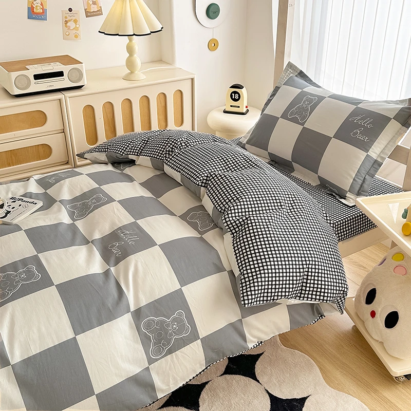 【套餐款】100%棉全棉60支学生三件套四季通用套件上下铺学生宿舍