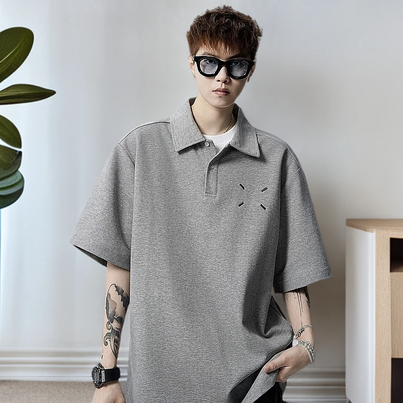 RANGWU/让雾男短袖夏季纯棉翻领休闲男生男士T恤潮流半袖polo